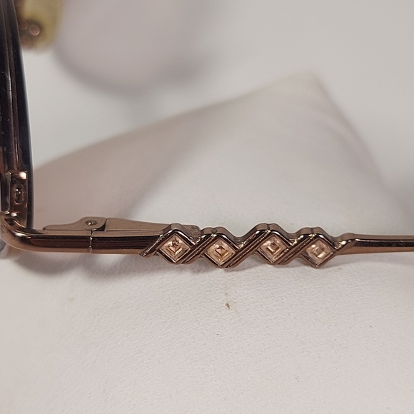 Saks Fifth Avenue 135 ORV8 Eyeglasses Rhinestones Copper - Picture 9 of 10